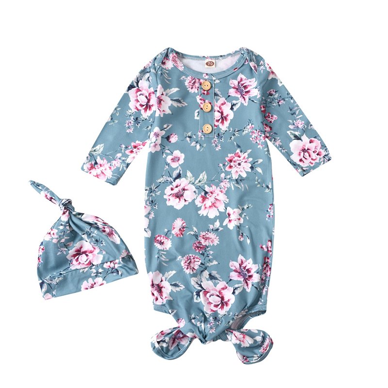 Custom Print Infants & Toddlers Knotted Gown YARN DYED Winter Bamboo Fiber Baby Sleeping Bags Custom Fabric Modal Organic Cotton