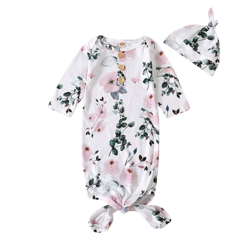 Custom Print Infants & Toddlers Knotted Gown YARN DYED Winter Bamboo Fiber Baby Sleeping Bags Custom Fabric Modal Organic Cotton