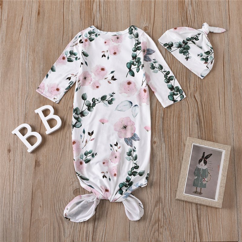 Custom Print Infants & Toddlers Knotted Gown YARN DYED Winter Bamboo Fiber Baby Sleeping Bags Custom Fabric Modal Organic Cotton