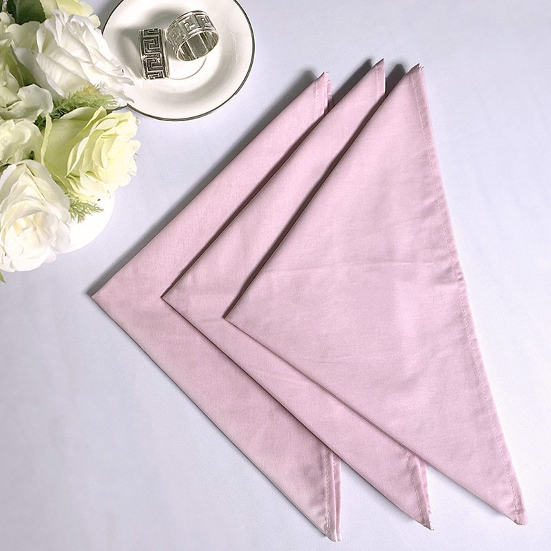 100 cotton fabric pink table napkin wedding