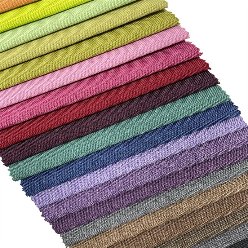 Factory cheap Price upholstery fabrics linen look woven fabric for sofa