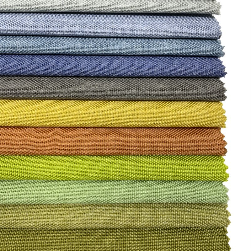 Factory cheap Price upholstery fabrics linen look woven fabric for sofa