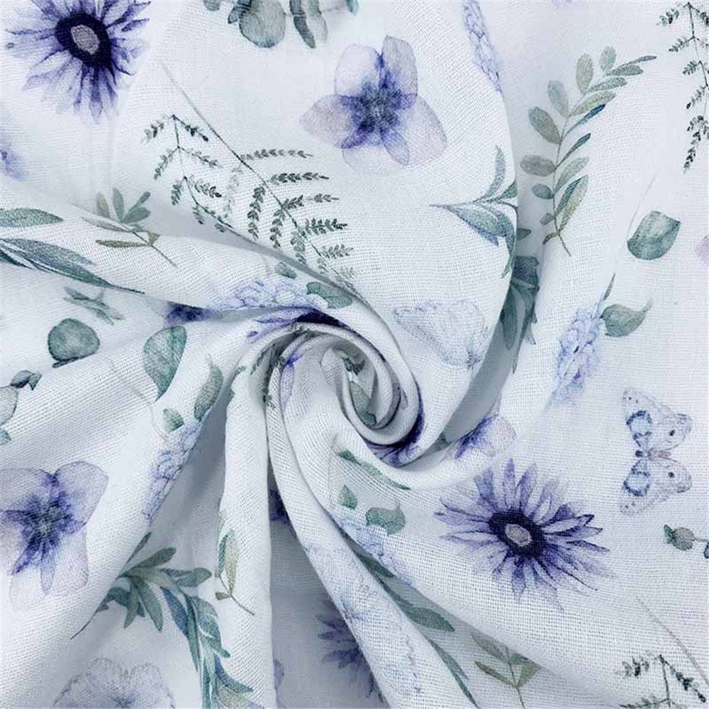 Muslin Gauze Fabric New Style Soft Double layer Printed Muslin Fabric For Pajamas