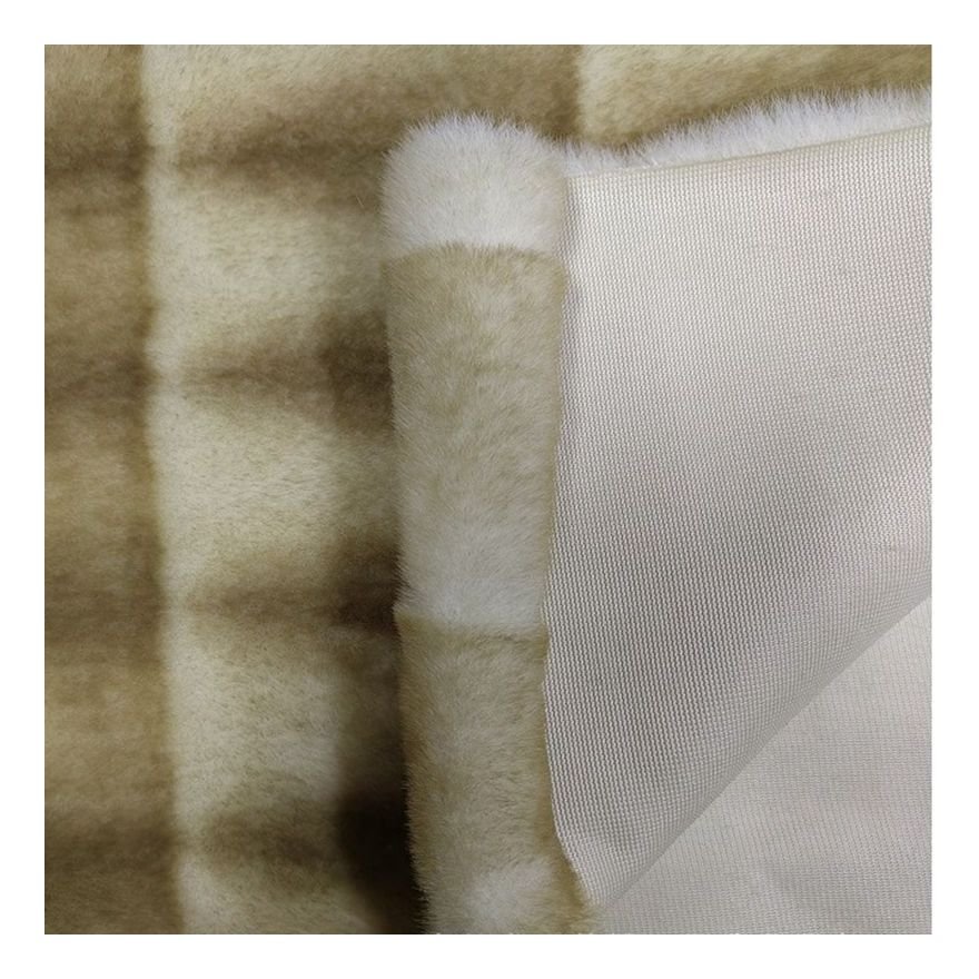 Customized colors 100%polyester warp knitting rabbit fur plush fabric for plush toy
