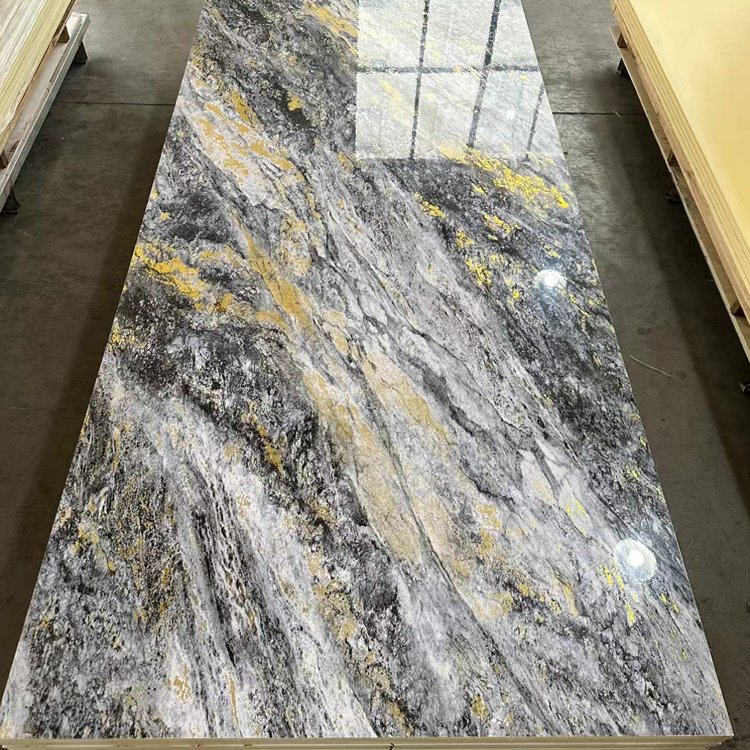 Factory Direct Bamboo Charcoal Wood Veneer Panel Decorativo Marble Wall Panel