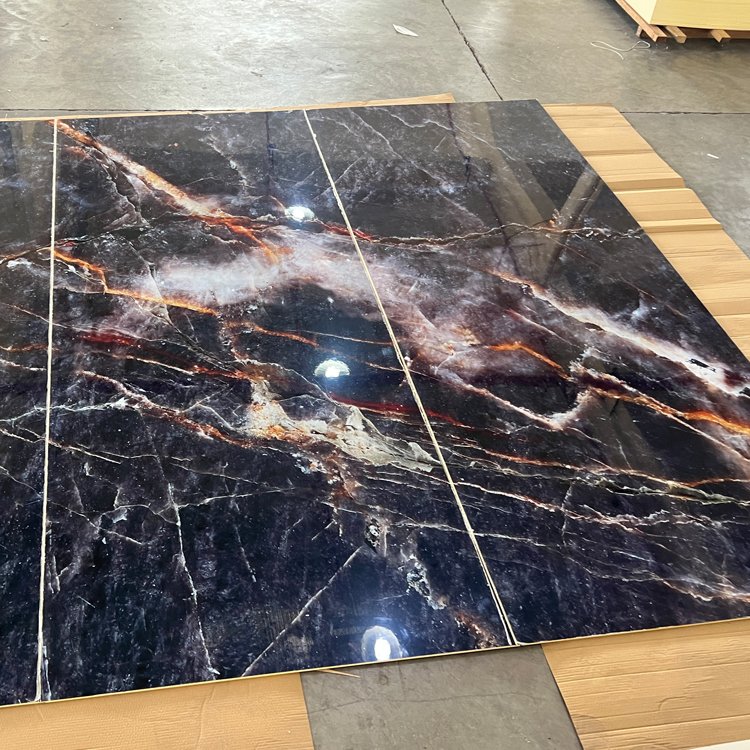 Factory Direct Bamboo Charcoal Wood Veneer Panel Decorativo Marble Wall Panel