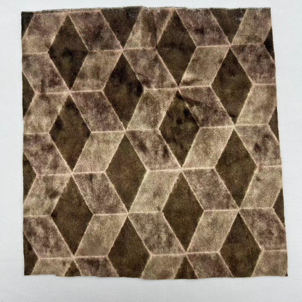 hot selling diamond pattern 250gsm polyester fabric velour sofa fabric luxury holland velvet furniture fabric