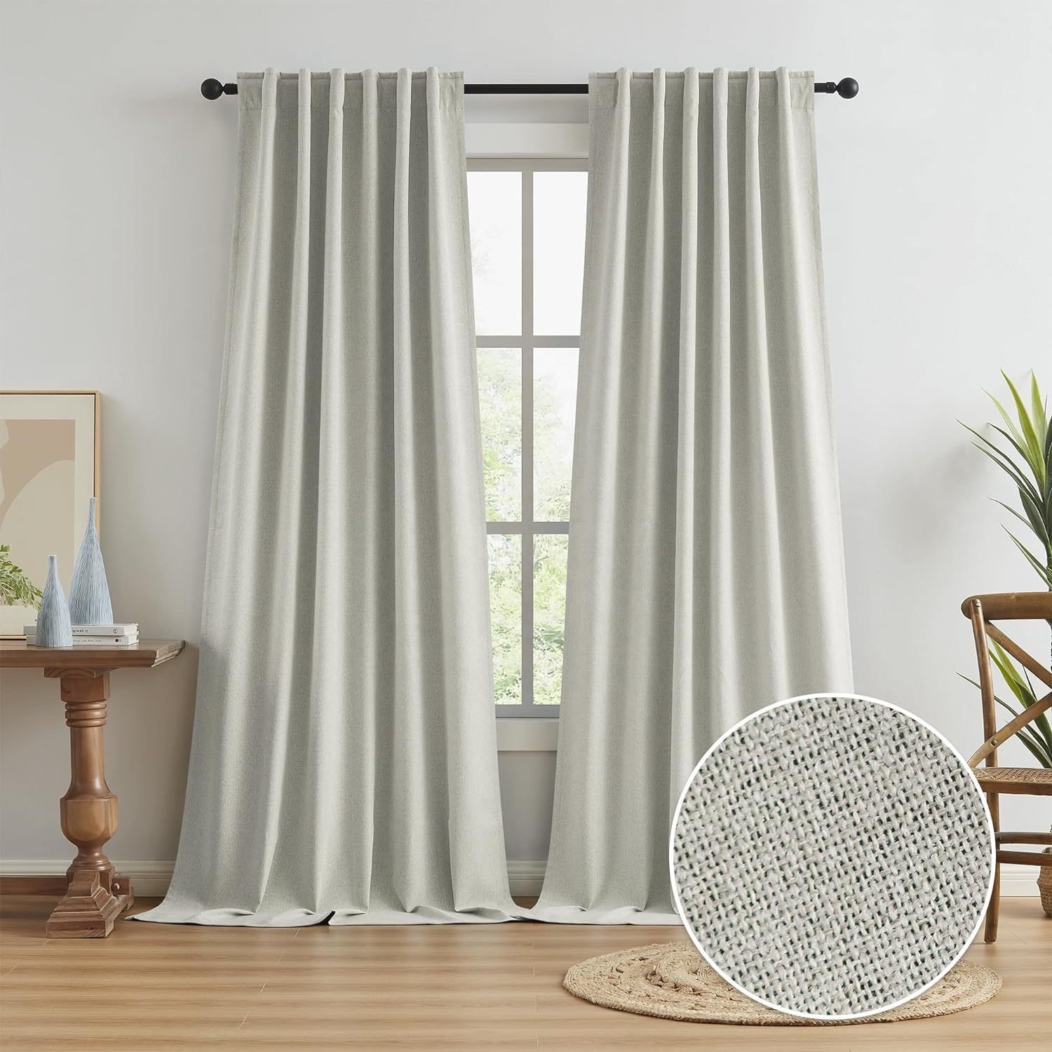 High Quality 100% Polyester Linen Blackout Curtain Fabric for Home Textile Use Wholesale Available