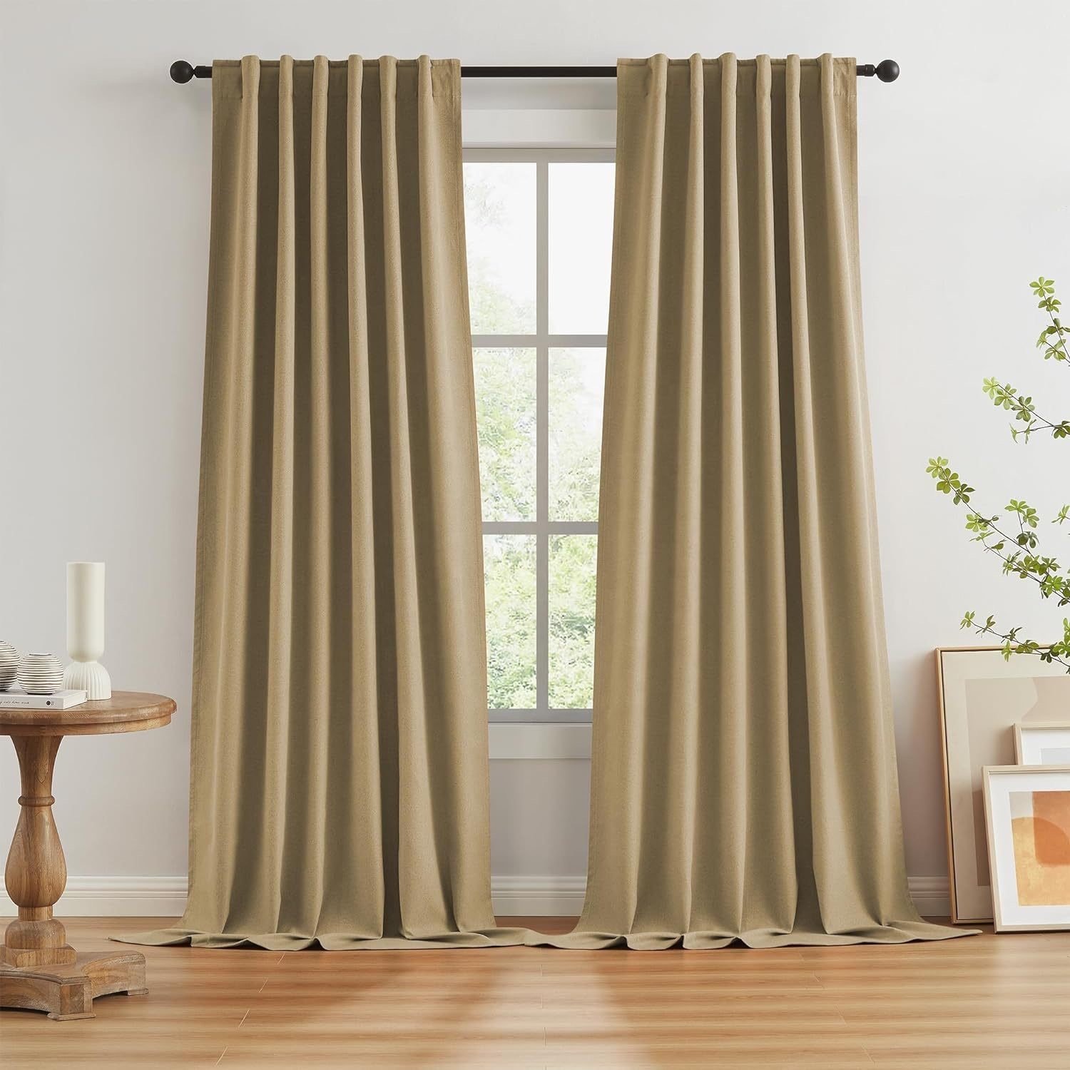 High Quality 100% Polyester Linen Blackout Curtain Fabric for Home Textile Use Wholesale Available