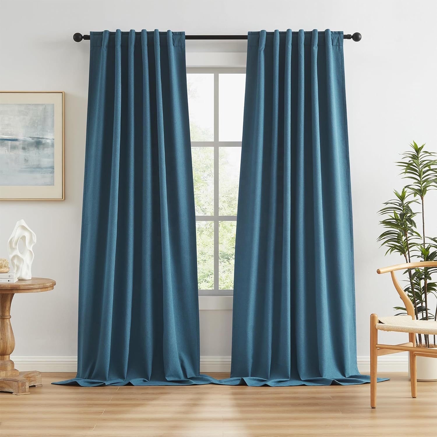 High Quality 100% Polyester Linen Blackout Curtain Fabric for Home Textile Use Wholesale Available