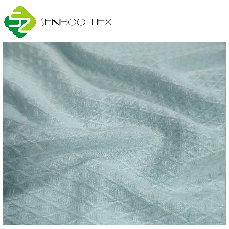 Luxury Eco-Friendly 100% Organic Bamboo Waffle Fabric Breathable Stretchable Comfortable Home Textiles Bedding Sleepwear Design