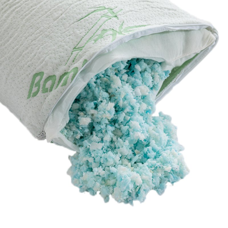 comfortable & breathable sleeping anti-bacteria bamboo shredded memory foam pillow standard/queen/king size