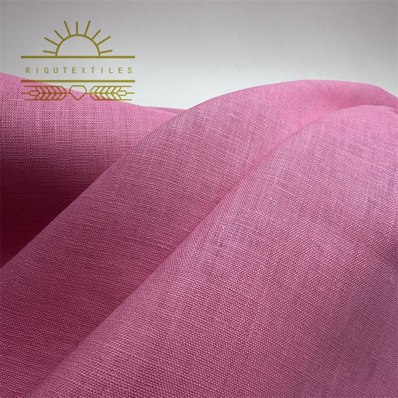 RIGU Textiles Natural 100% Linen Fabric For Clothes Washed 100% Linen Shirt Fabric