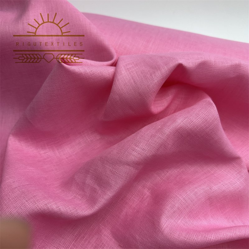 RIGU Textiles Natural 100% Linen Fabric For Clothes Washed 100% Linen Shirt Fabric