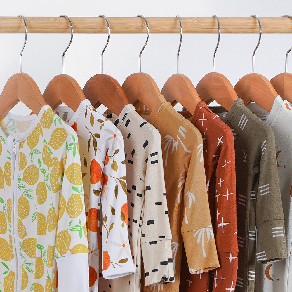 Custom Newborn Infant Natural Bamboo Fabric Plain Solid Bamboo Sleeper Long Sleeves Zipper Baby Romperbamboo Toddler Pajamas