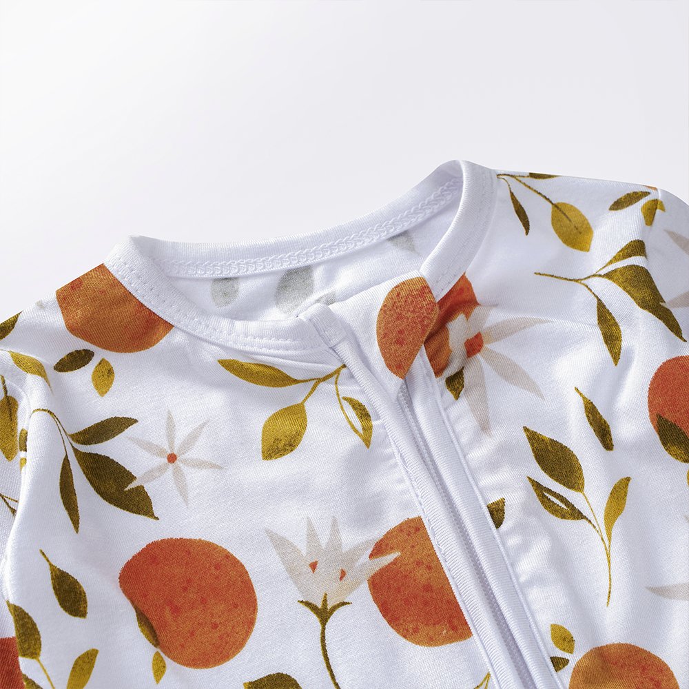 Custom Newborn Infant Natural Bamboo Fabric Plain Solid Bamboo Sleeper Long Sleeves Zipper Baby Romperbamboo Toddler Pajamas