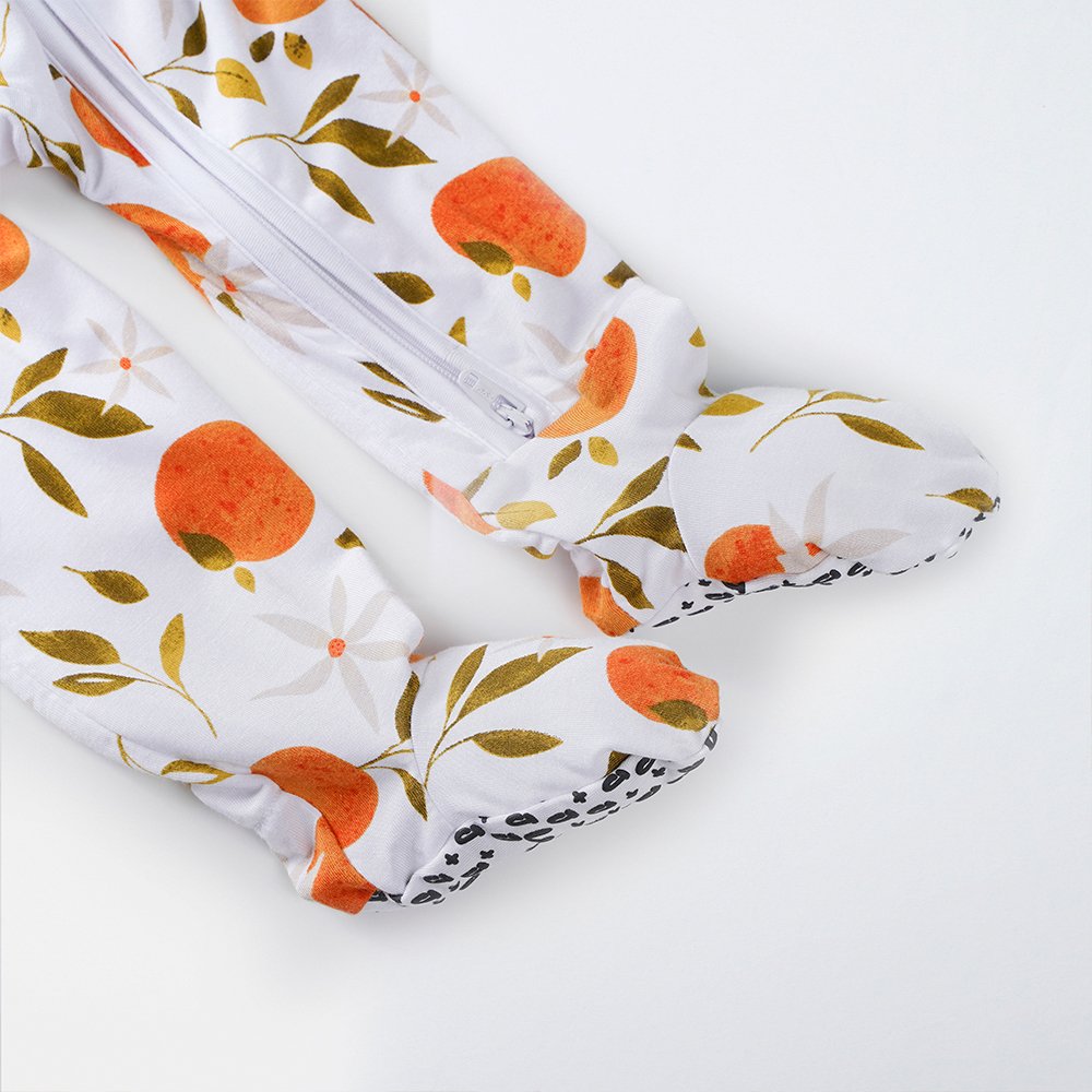 Custom Newborn Infant Natural Bamboo Fabric Plain Solid Bamboo Sleeper Long Sleeves Zipper Baby Romperbamboo Toddler Pajamas