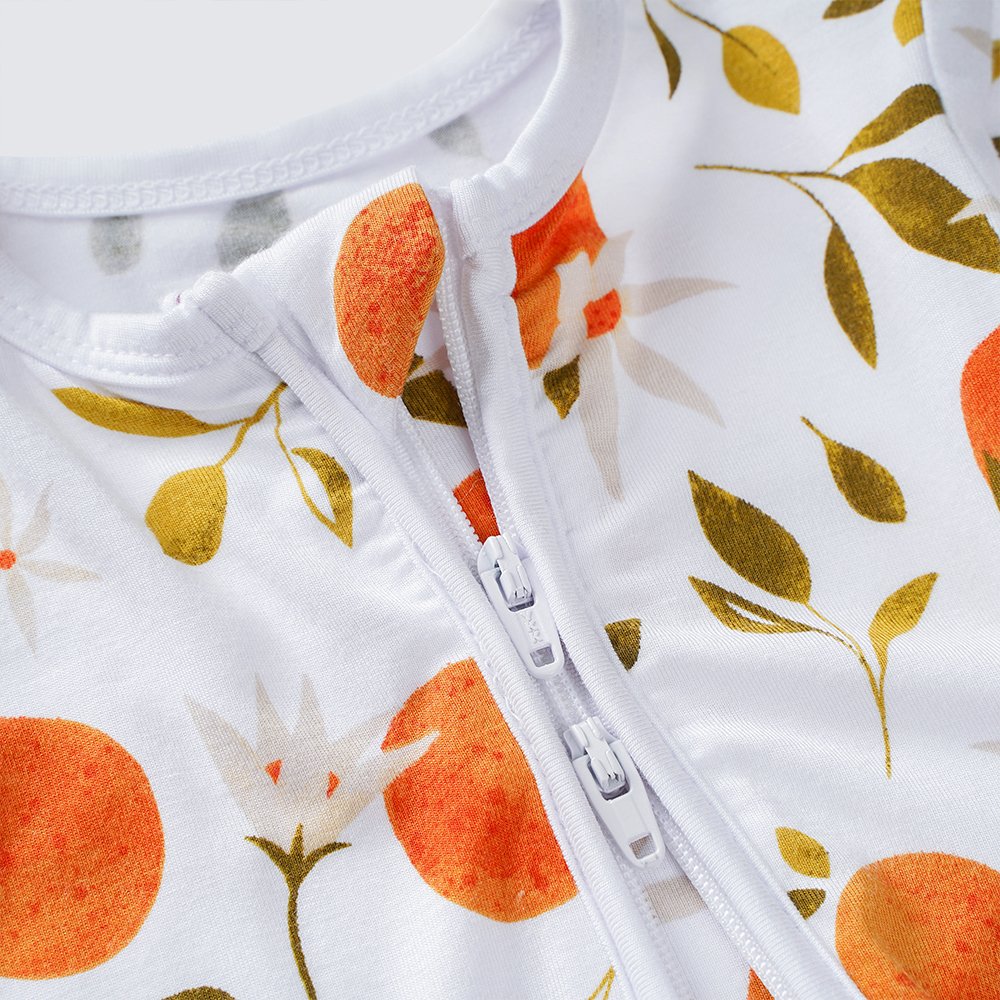 Custom Newborn Infant Natural Bamboo Fabric Plain Solid Bamboo Sleeper Long Sleeves Zipper Baby Romperbamboo Toddler Pajamas