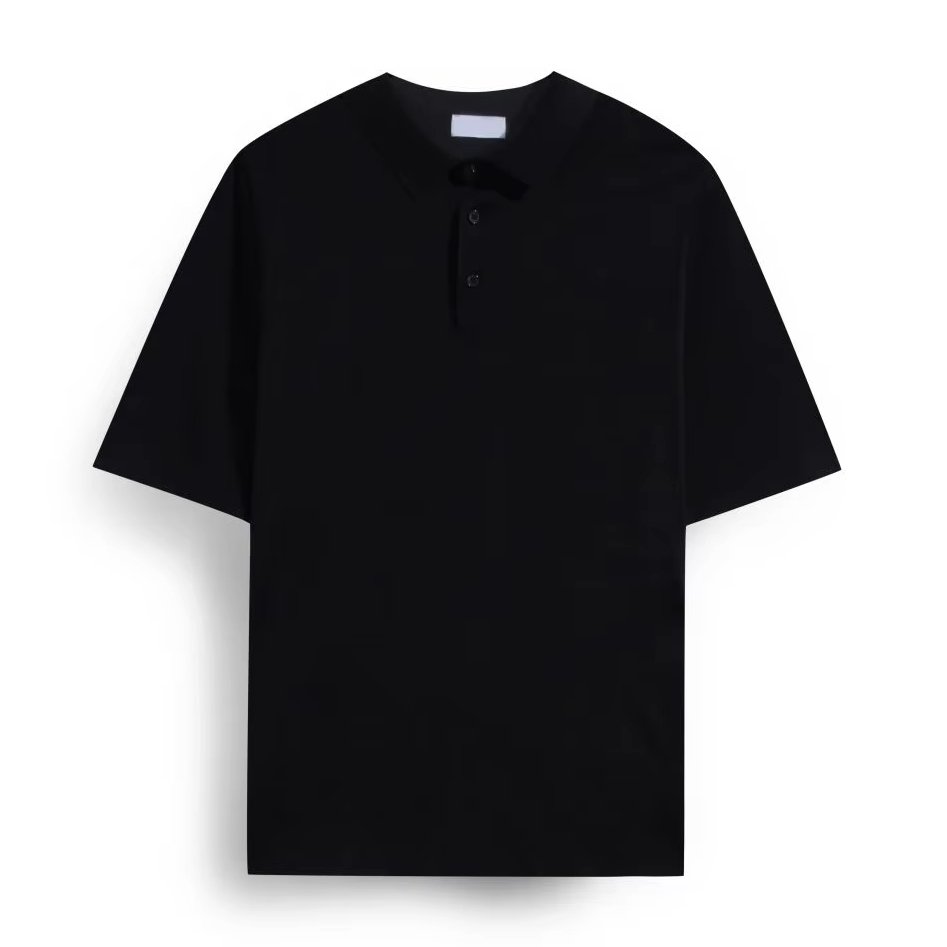High Quality Men's Casual Short-Sleeved Golf Suit Wrinkle-Resistant Fabric Versatile Black Bamboo Fiber OEKO Polo Shirts