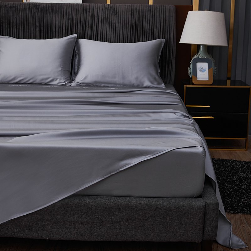 4PCS Jogo De Cama Eucalyptus Lyocell Cooling Fitted Bedsheet Bed Sheets Bedding Set for Hotel