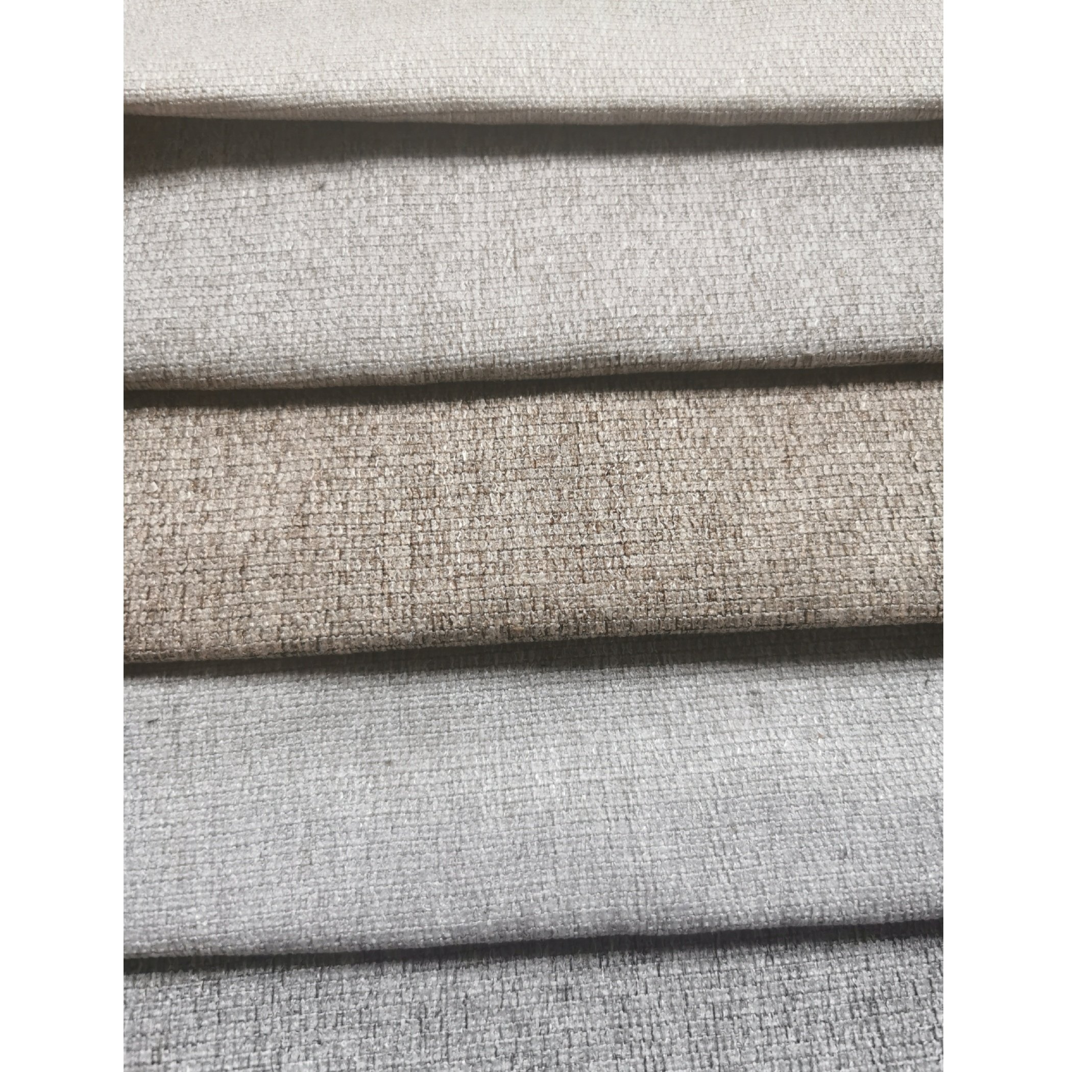 Home Deco Linen Sofa Fabrics Plain Solid Color Fabric 100% Polyester Linen Like Fabric
