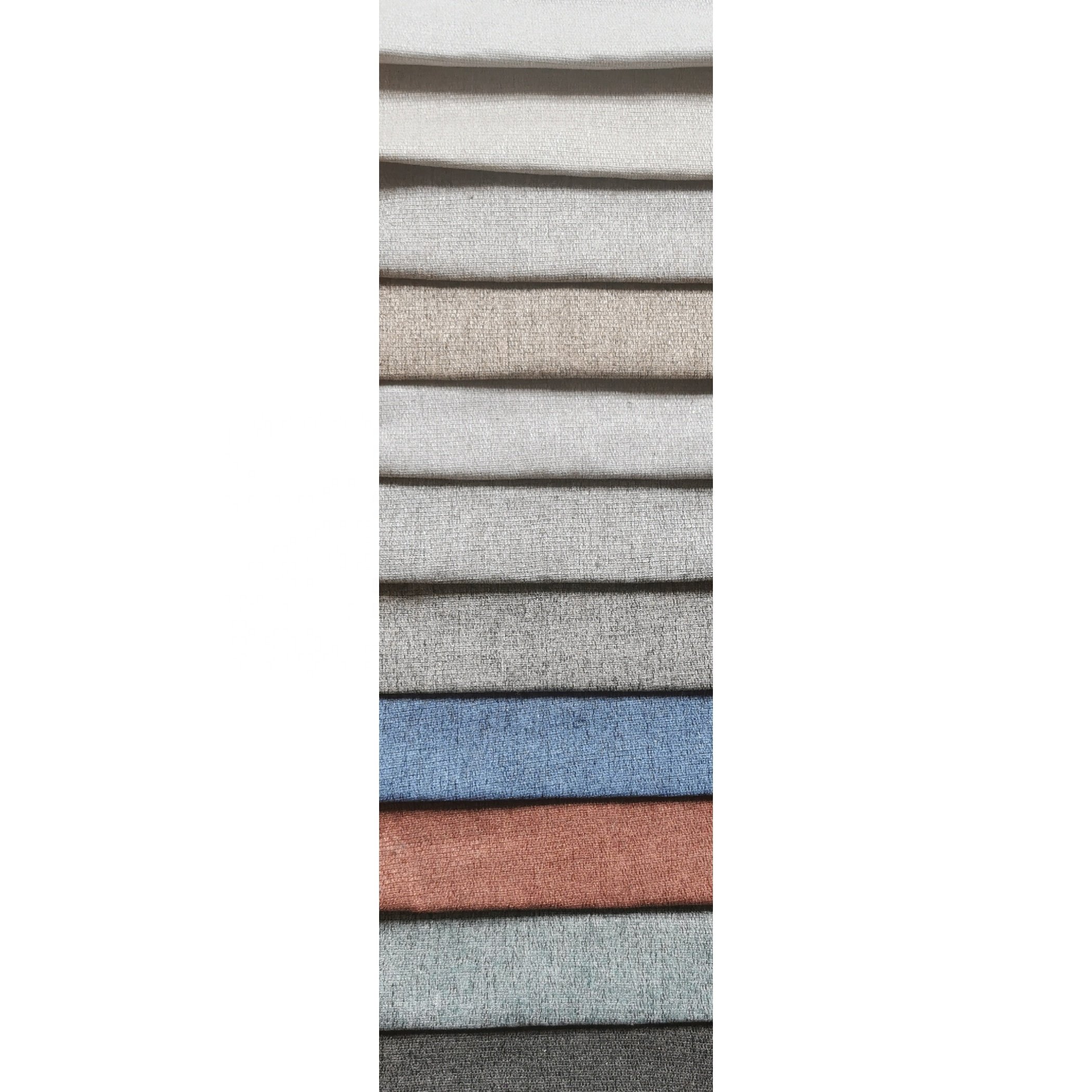 Home Deco Linen Sofa Fabrics Plain Solid Color Fabric 100% Polyester Linen Like Fabric