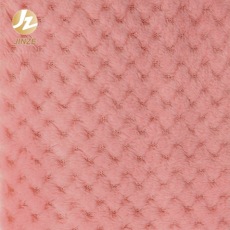 JZ Sherpa Jacquard Fabric Textile for Clothing Manufacturer Wholesale Soft Custom Dyeing Fleece Flannel Fabric Plain Polyester