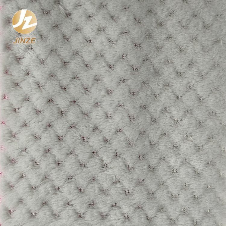 JZ Sherpa Jacquard Fabric Textile for Clothing Manufacturer Wholesale Soft Custom Dyeing Fleece Flannel Fabric Plain Polyester