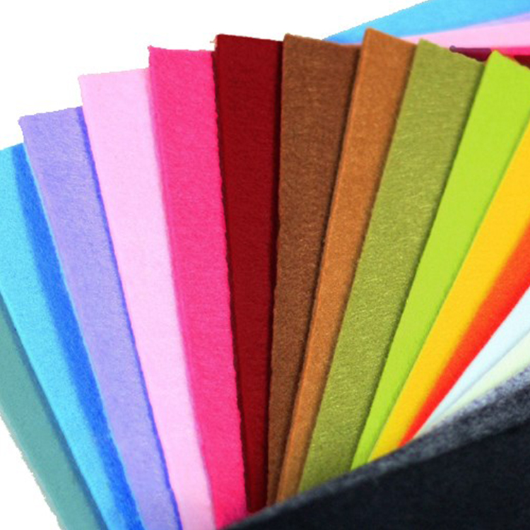 Wholesale Eco-Friendl Polyester Felt Fabric Colorful Non Woven Fabric Felt 100% Excellent Red Carpet