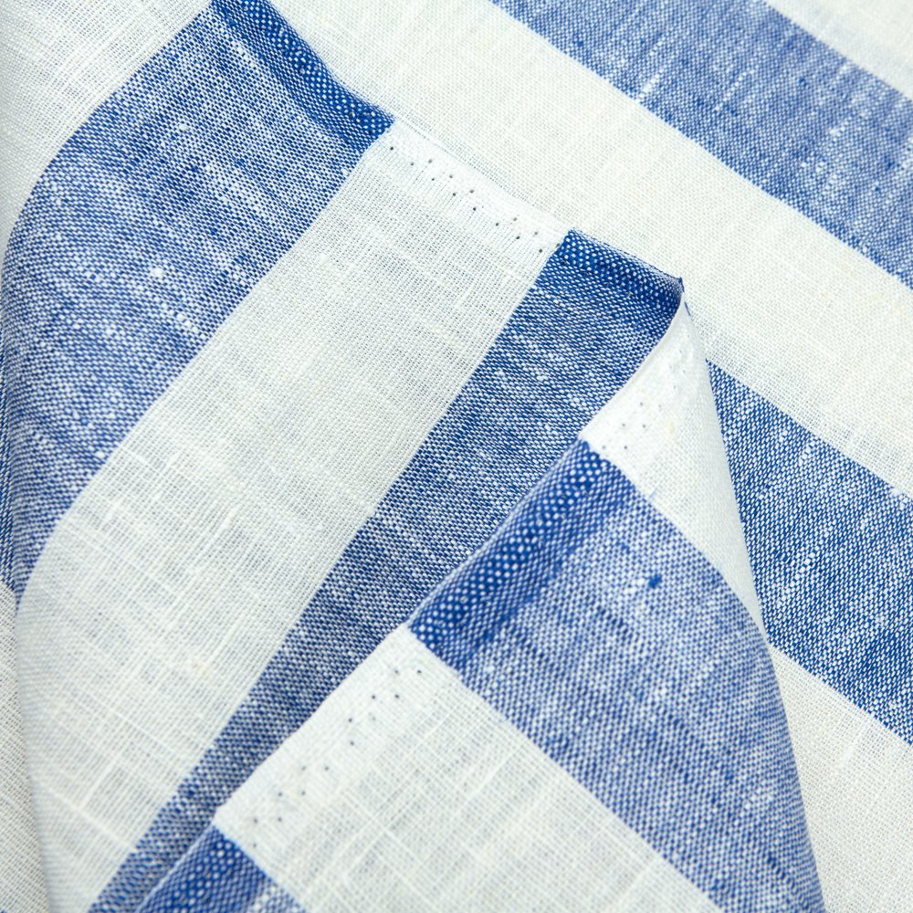 Wholesale 100% Linen Woven Fabric 265 GSM Not Softened Yarn-Dyed Cloth Roll Breathable Upholstery Home Curtains Organic Style
