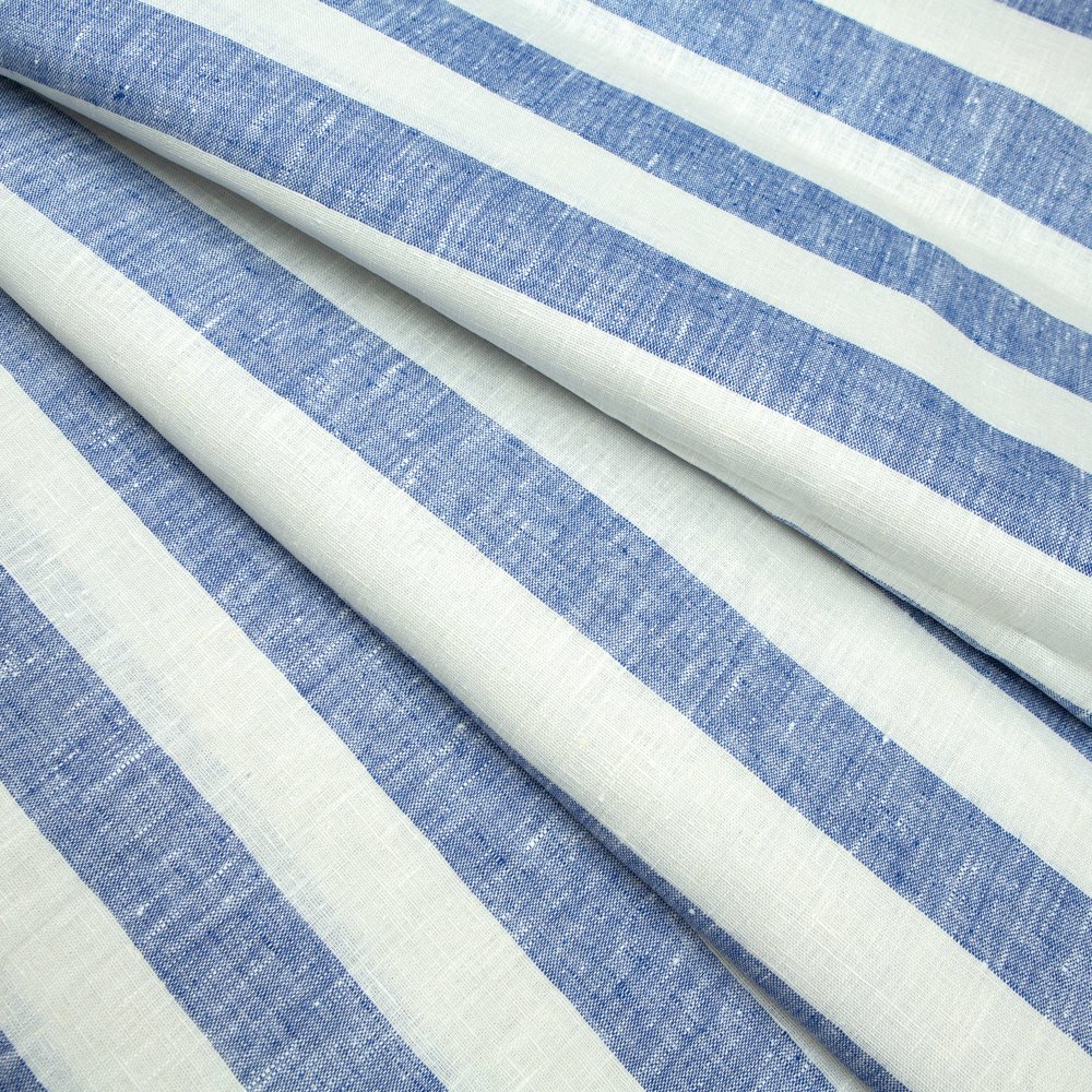 Wholesale 100% Linen Woven Fabric 265 GSM Not Softened Yarn-Dyed Cloth Roll Breathable Upholstery Home Curtains Organic Style
