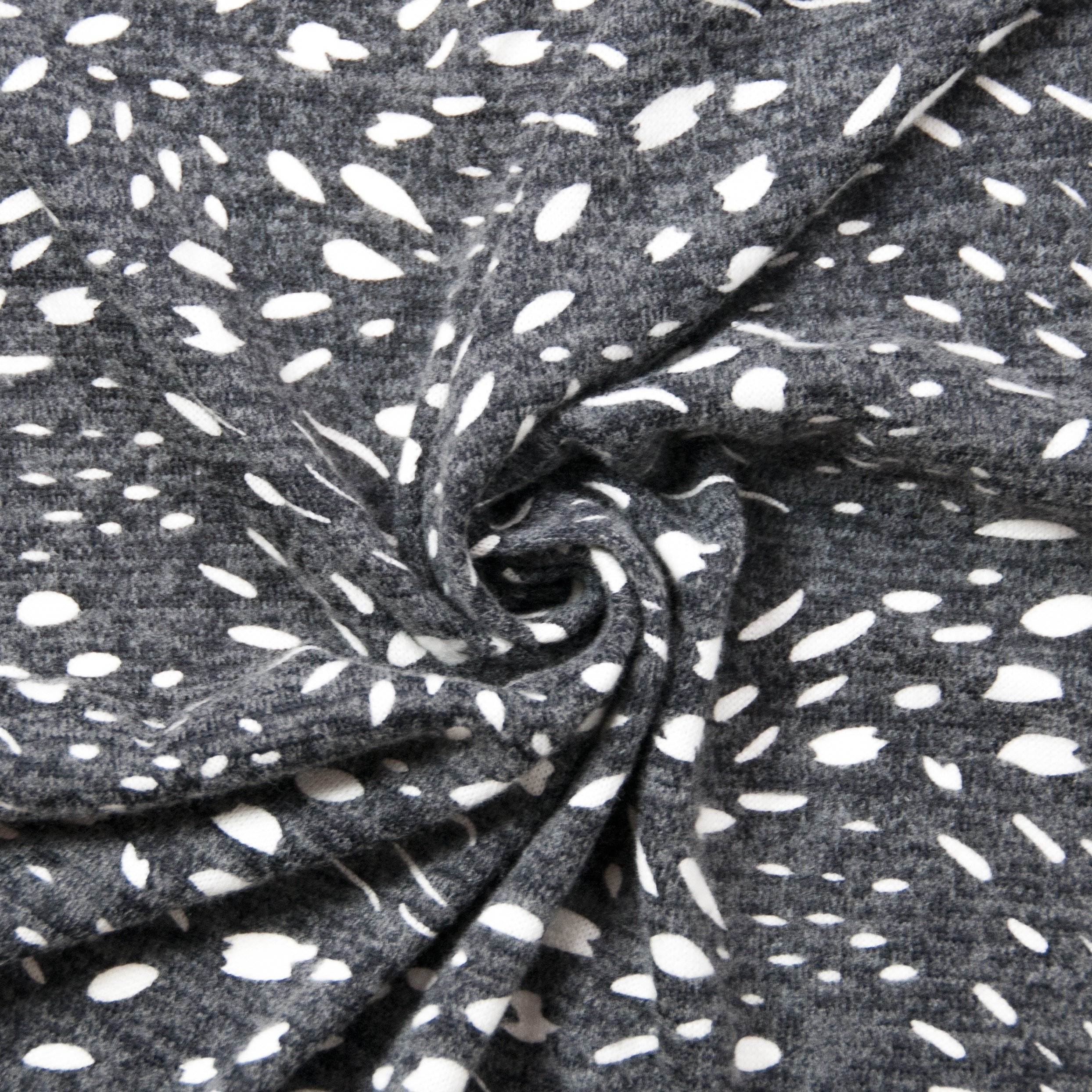 HOT SALE CHEAP PRICE TR SPANDEX HACCI LOOSE KNITTING WITH BRUSHED PRINT FABRIC FOR GARMENT