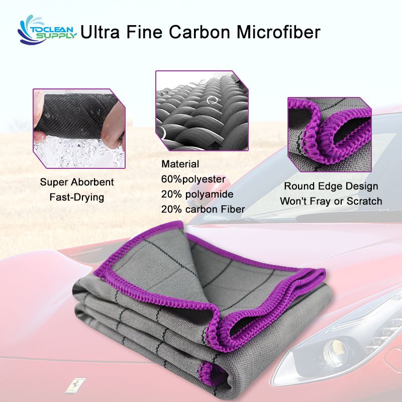 carbon fiber cloth green carbon fiber spiral cloth carbon fiber cloth for car seats car Cleaning Towel