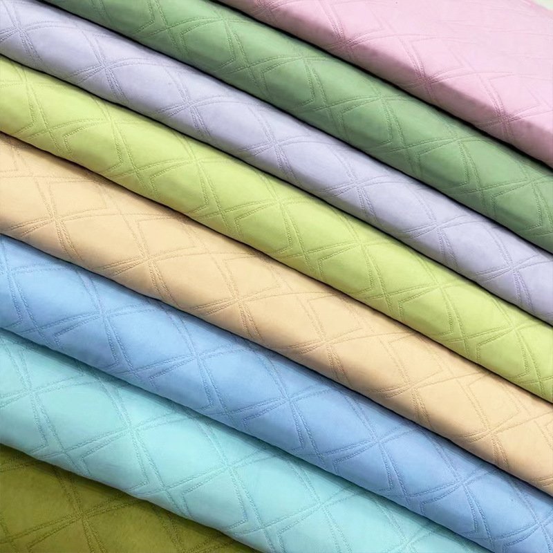 100% polyester fabric Breathable Ultrasonic Quilted microfiber pongee mattress Jackets and Garments fabric