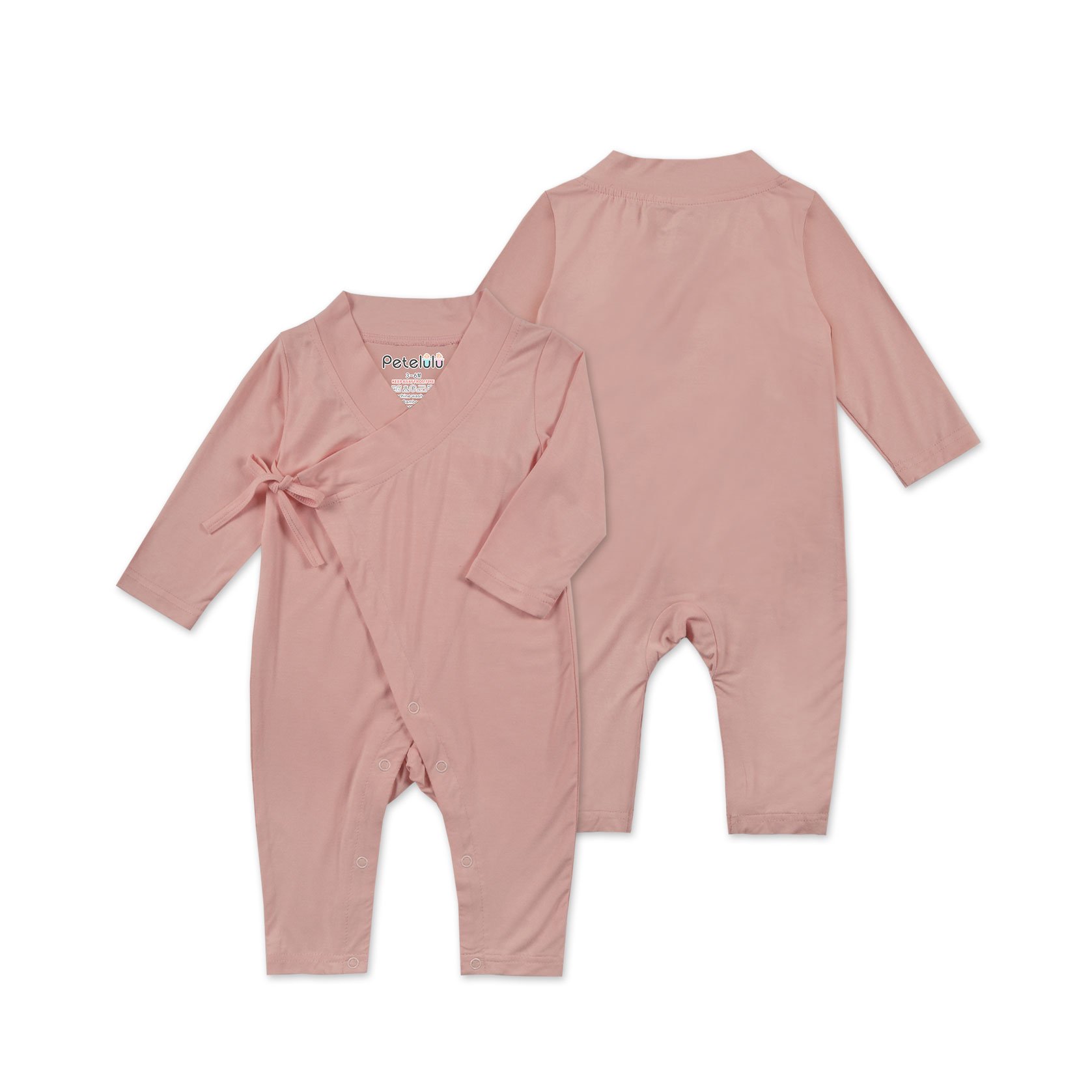 Kimono Romper Baby Sling Playsuit Bamboo Toddler Pajamas Summer Infant Bamboo Long Sleeves Button Down Full Customized Logo 576