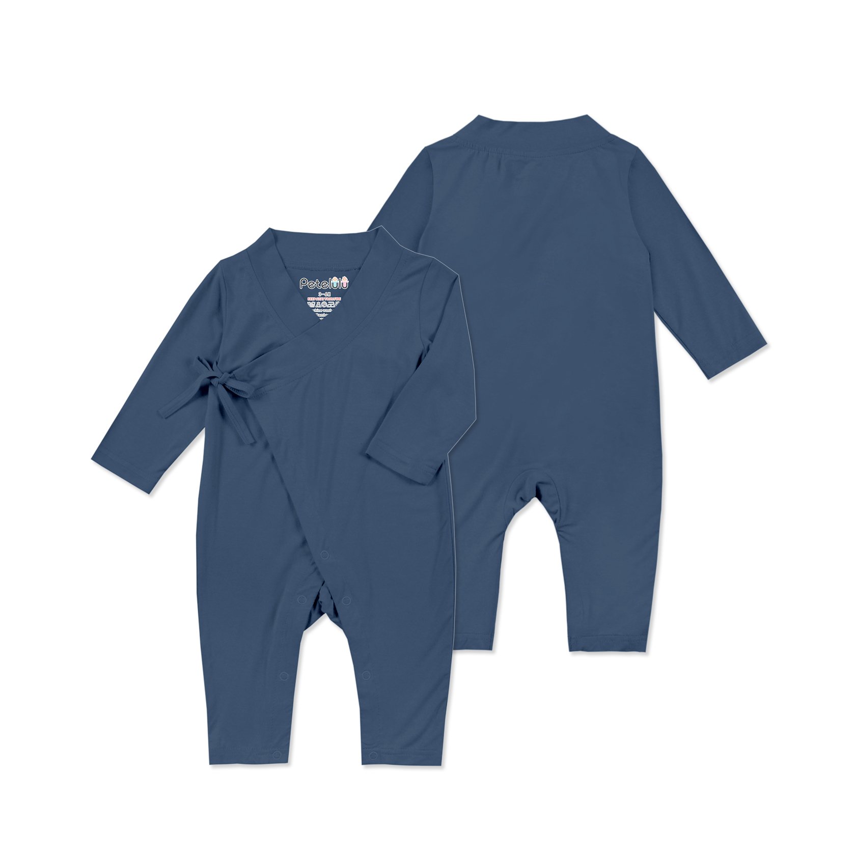 Kimono Romper Baby Sling Playsuit Bamboo Toddler Pajamas Summer Infant Bamboo Long Sleeves Button Down Full Customized Logo 576