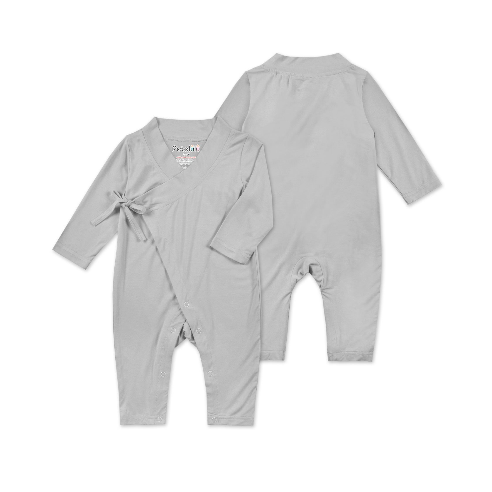 Kimono Romper Baby Sling Playsuit Bamboo Toddler Pajamas Summer Infant Bamboo Long Sleeves Button Down Full Customized Logo 576
