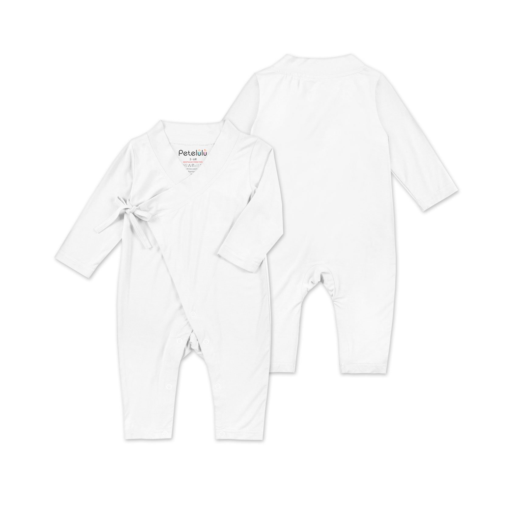 Kimono Romper Baby Sling Playsuit Bamboo Toddler Pajamas Summer Infant Bamboo Long Sleeves Button Down Full Customized Logo 576