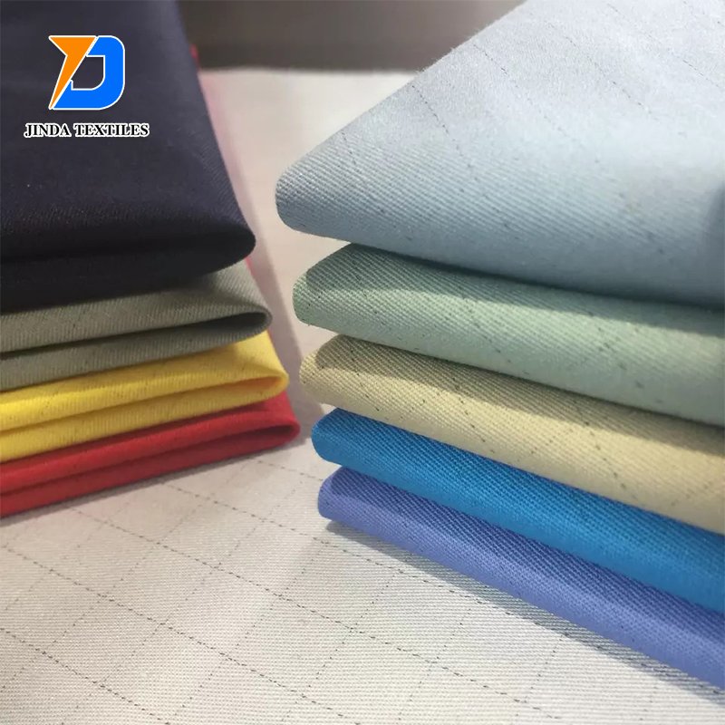 Jinda Textiles Chinese supply good quality 100 cotton twill work wear drill fabric vest industrial and chef uniform fabric
