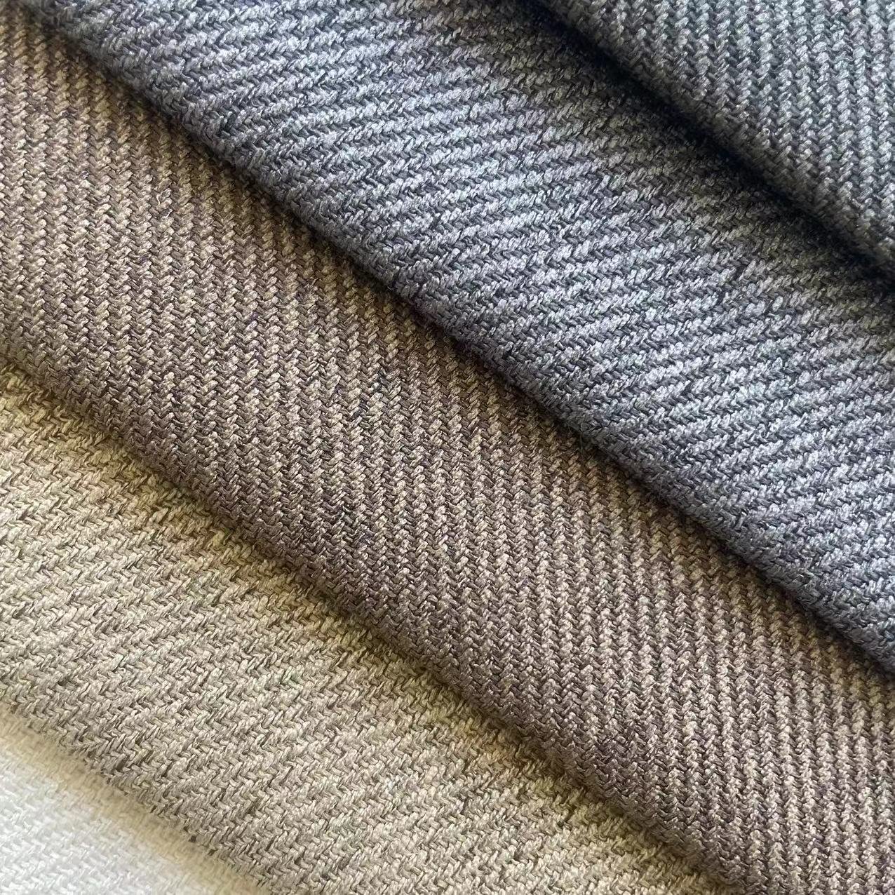 100% polyester waterproof synthetic linen look fabric for home textile