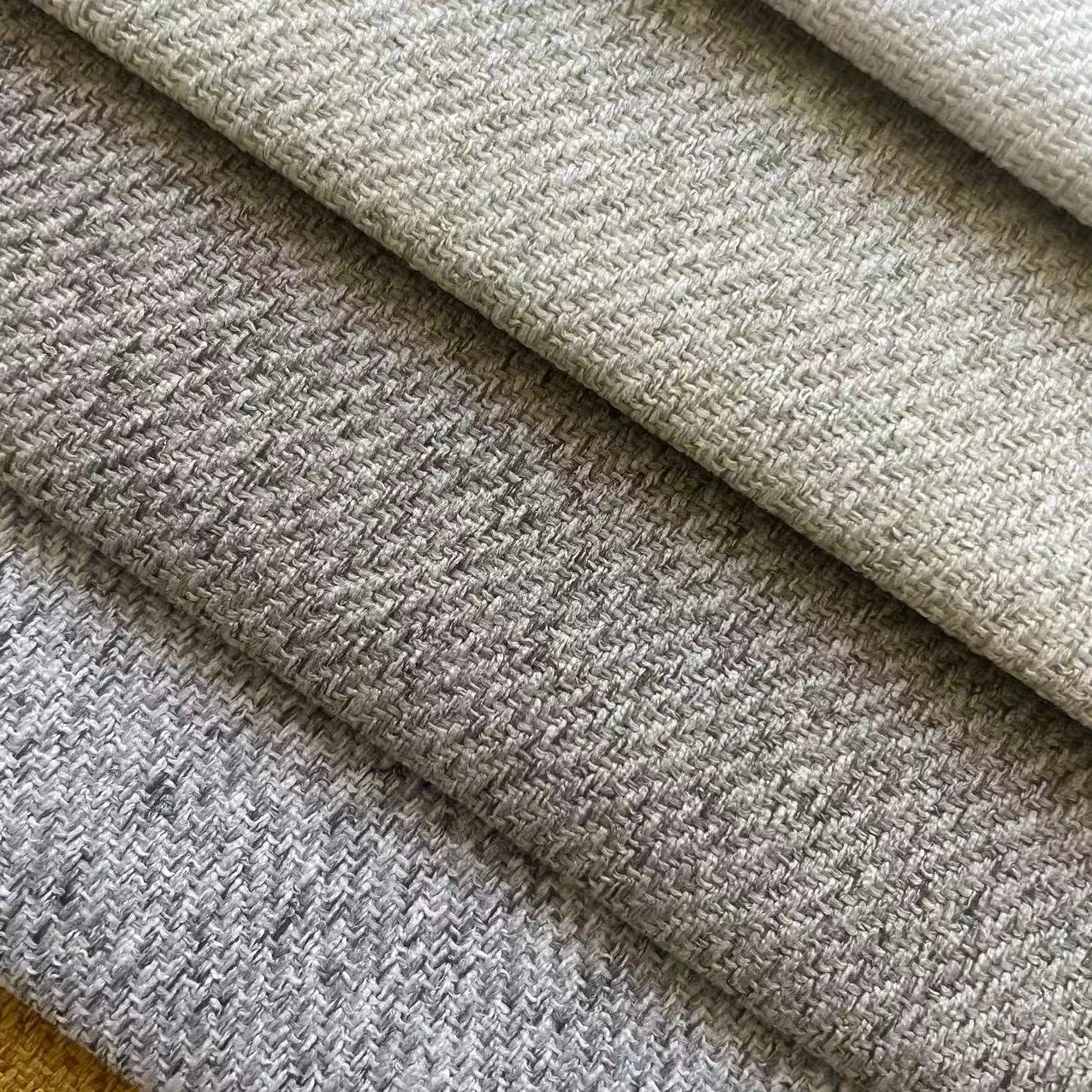 100% polyester waterproof synthetic linen look fabric for home textile