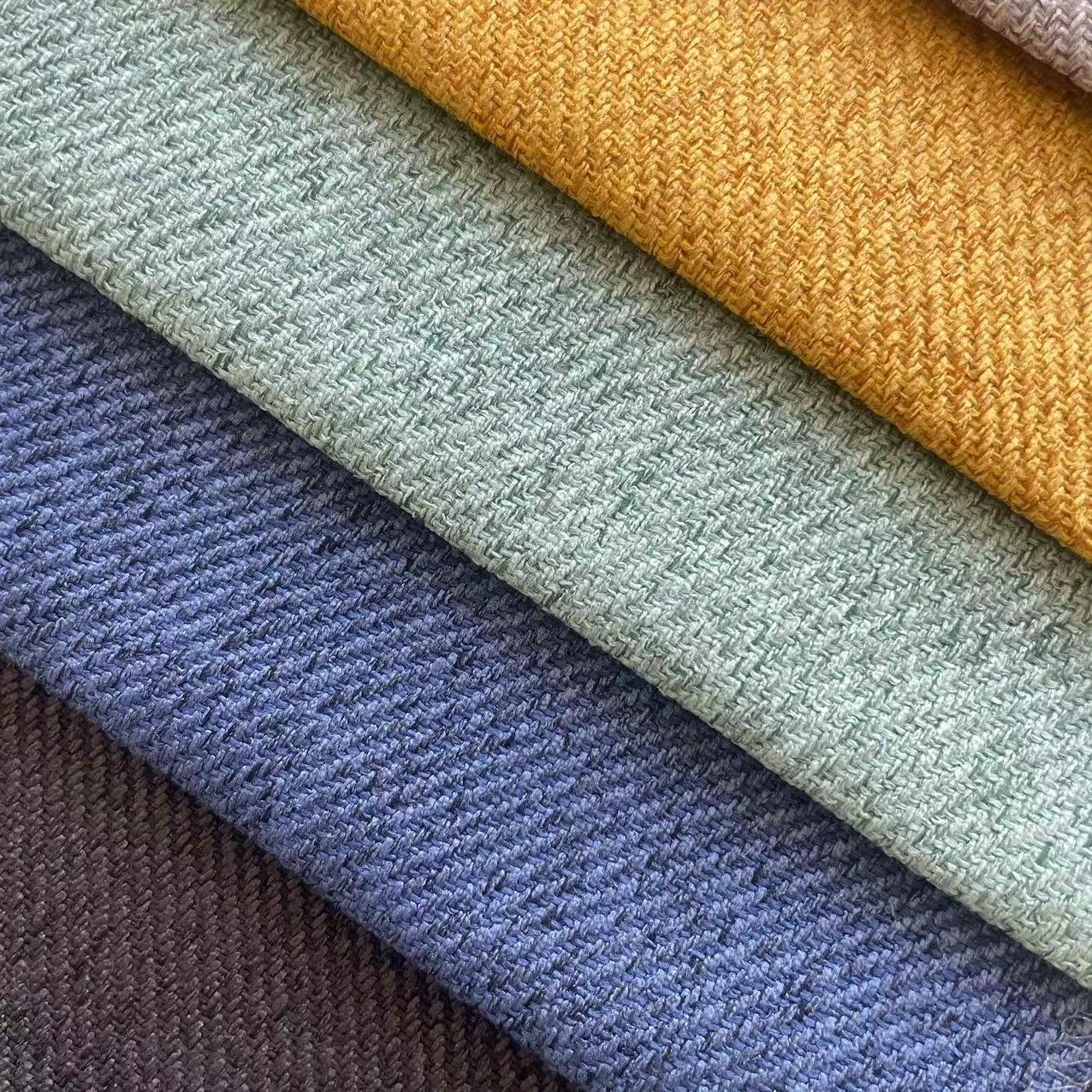 100% polyester waterproof synthetic linen look fabric for home textile