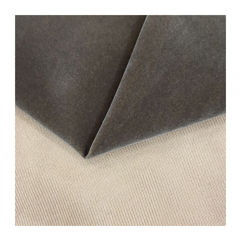 Wholesale blue Velvet Flocked Upholstery Fabric warp knitted Flocked Upholstery Fabric
