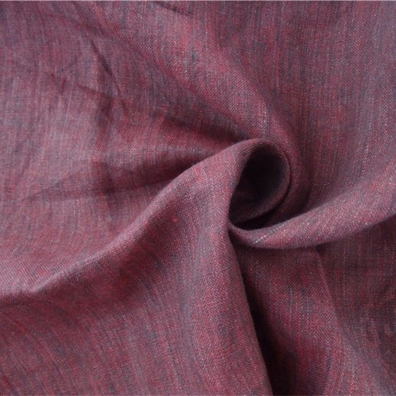 soft Enzyme wash plain yarn dyed stone washed 100% linen fabric for garment