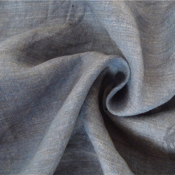 soft Enzyme wash plain yarn dyed stone washed 100% linen fabric for garment