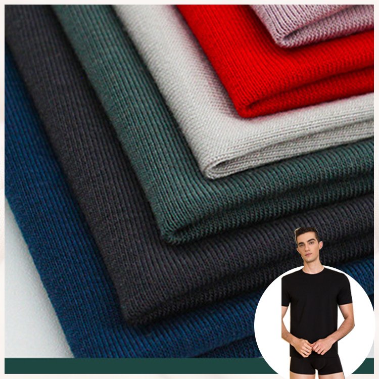 Breathable High Quality Organic Bamboo Cotton Spandex Jersey Knit Bamboo Fiber Fabric For Underwear