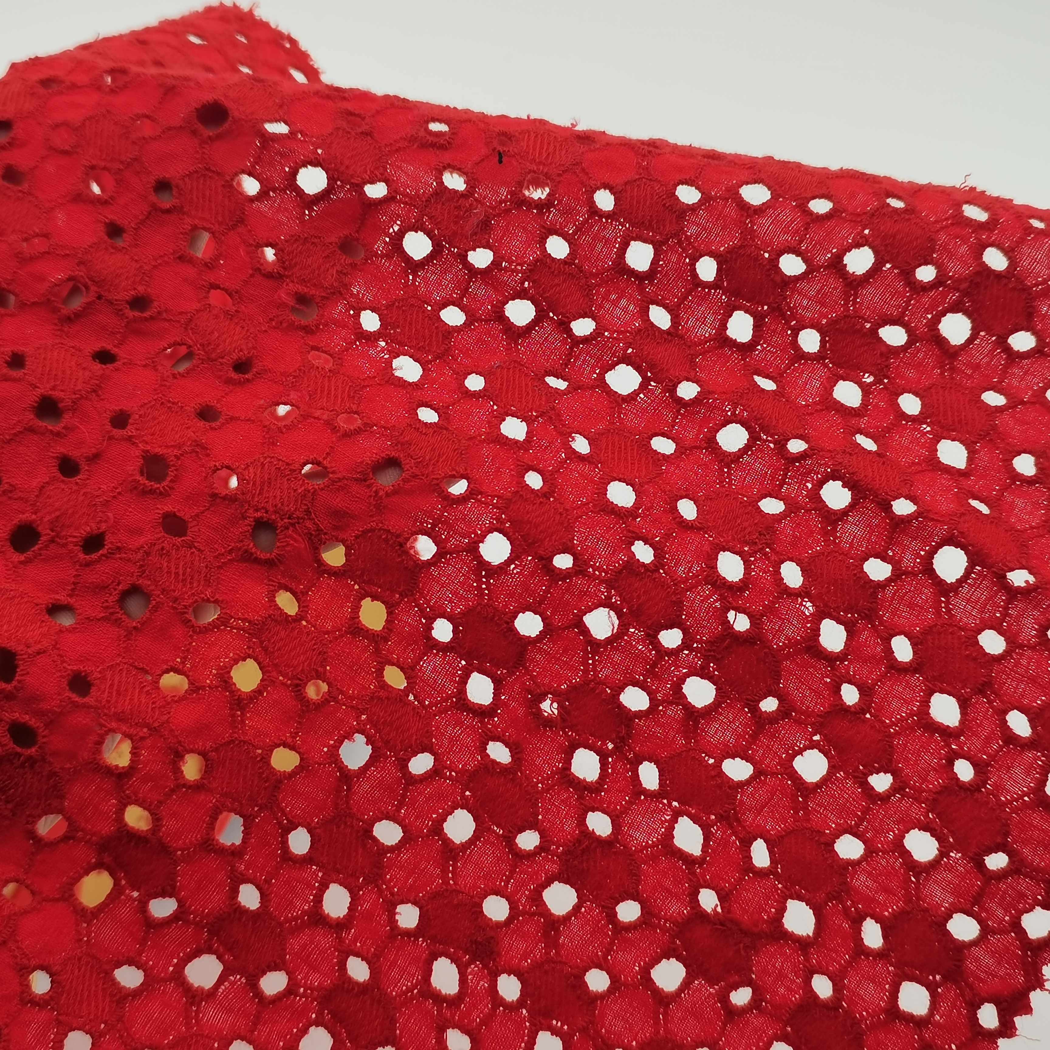 Available high quality three colors linen embroidery fabric for dress