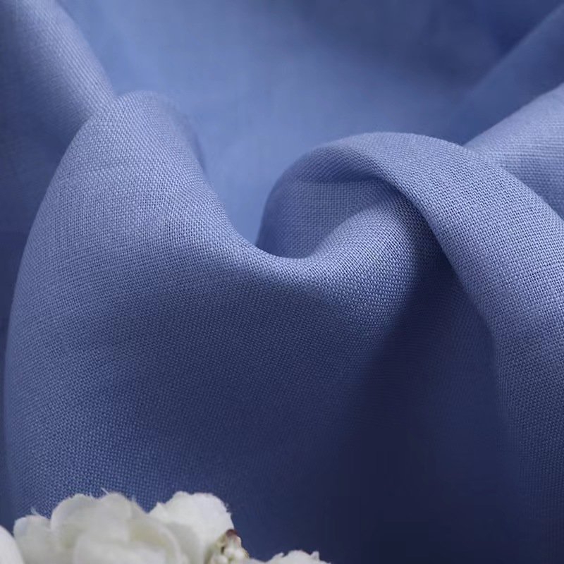 Wholesale 100% flax linen fabric solid color nature fabric breathable cool custom printing linen fabrics for dress shirt suit
