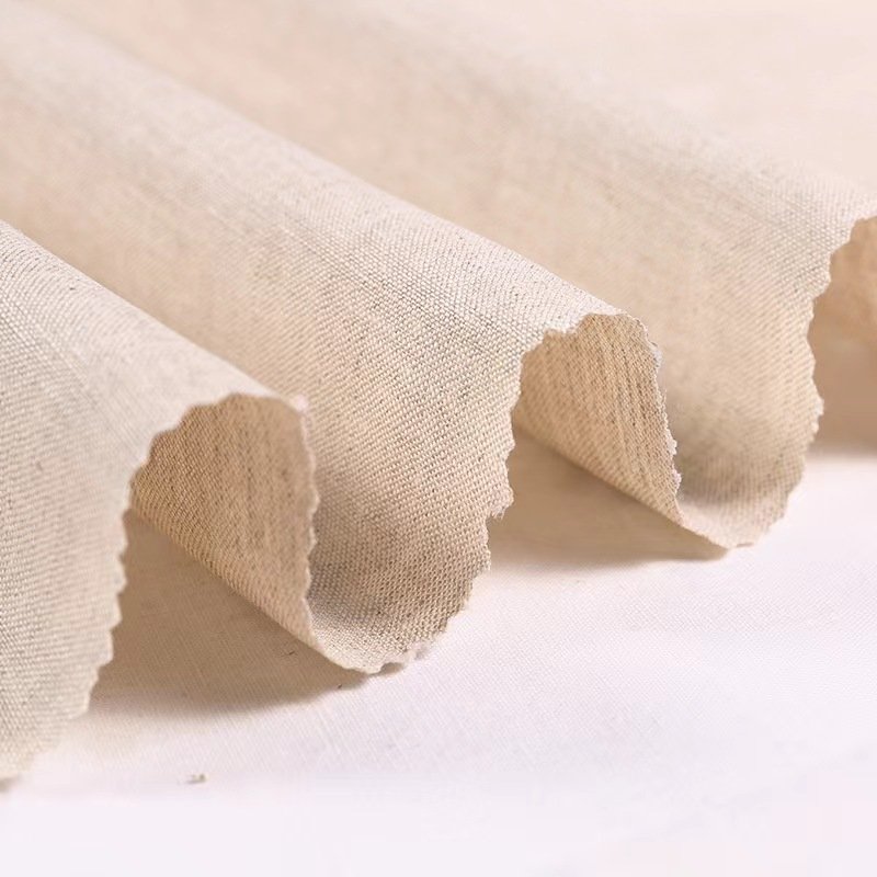 Wholesale 100% flax linen fabric solid color nature fabric breathable cool custom printing linen fabrics for dress shirt suit