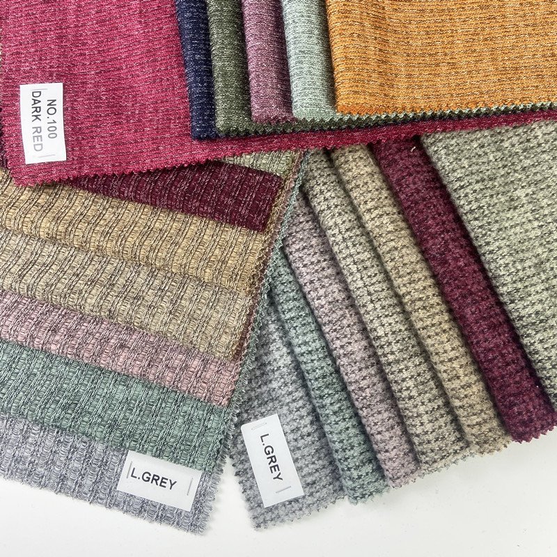 INDIAN KNITTED RIB FABRIC Hacci ANGORA RIB 100% Polyester Flax Knitting Jersey Fabric for women garment